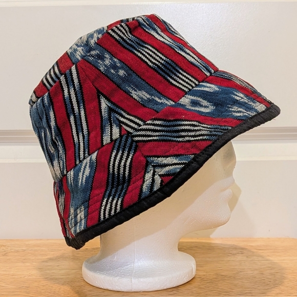 NWOT Beckwoman 100% Guatemalan Cotton Handmade Reversible Bucket Hat - Picture 4 of 6